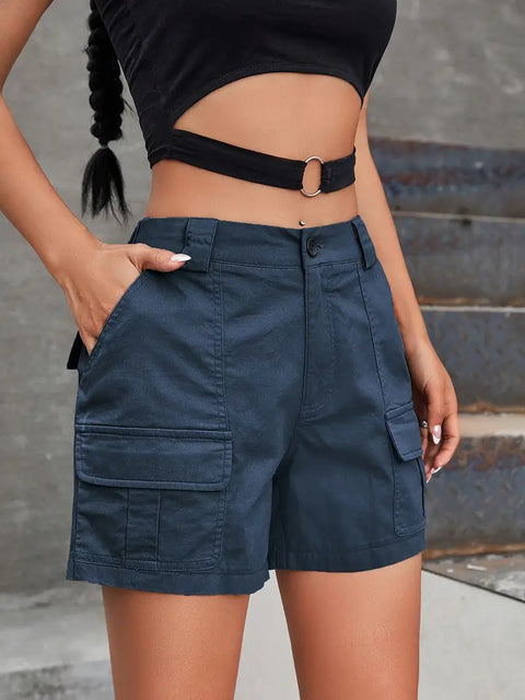 Rosamund - Cargo-Shorts mit hoher Taille für Damen