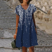 NITA - Abstraktes bedrucktes Kleid für Frauen