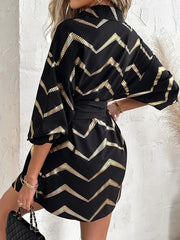 Myron - Kleid mit Chevron-Print