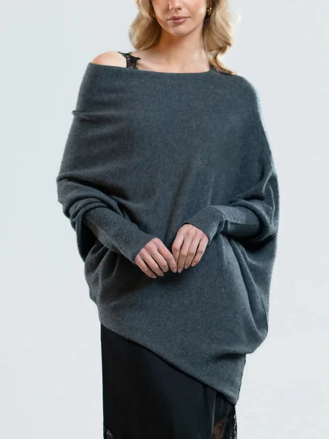 Lydia - Asymmetrisch drapierter Pullover