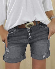 Dorothea - Zerrissene Jeansshorts für Damen