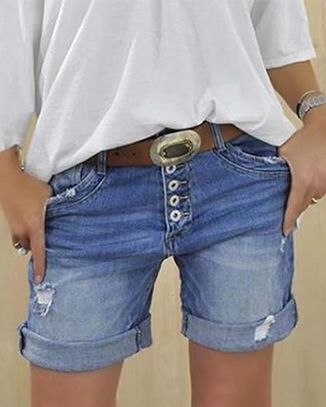 Dorothea - Zerrissene Jeansshorts für Damen