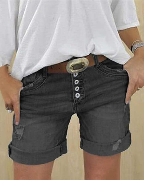 Dorothea - Zerrissene Jeansshorts für Damen