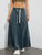 Fannie - Maxi-Denim-Rock mit Kordelzug