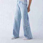 Frances - Baggy Pants mit bestickter Schleife