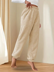 Elsie - Damen-Sweatpants mit hoher Taille aus Fleece