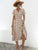 Lucille - A-Linien-Kleid mit Blumenmuster und V-Ausschnitt