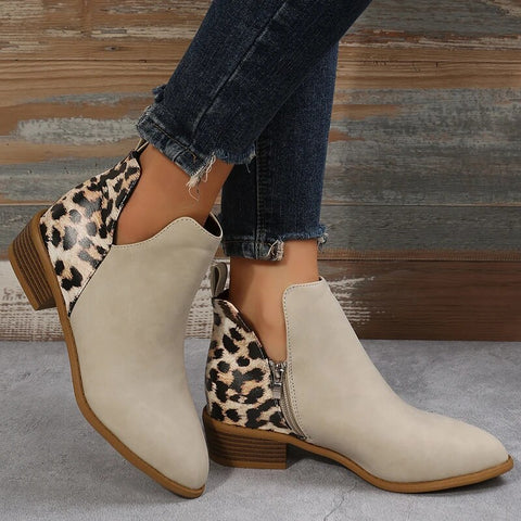 CIANA - Leoparden-Stiefeletten