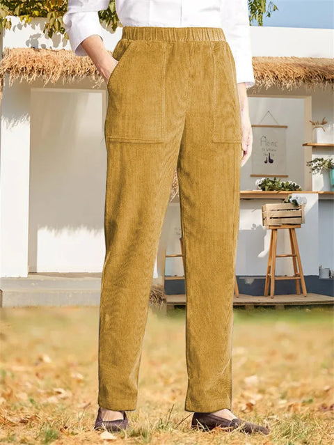 Marion - Unifarbene Cordhose für Damen