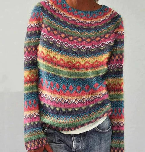 Gia - Modischer Strickpullover mit O-Ausschnitt