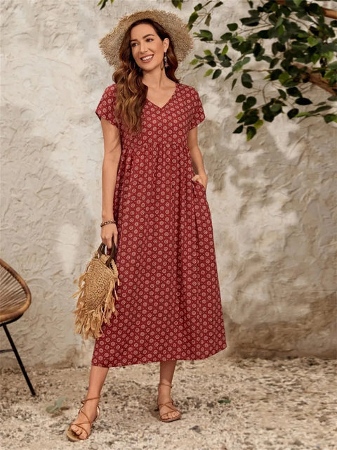 MISSY - Übergroßes, lockeres Vintage-Kleid