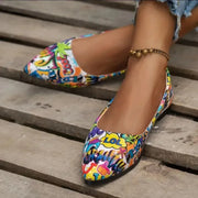 Idalia - Flache Schuhe mit Graffiti-Muster für Frauen