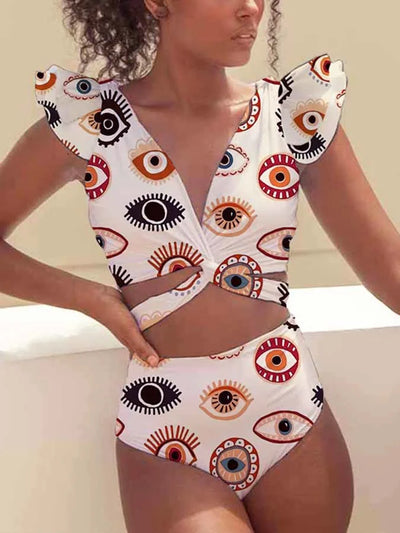 Abigail - Rüschen-Bikini-Set mit Augendruck