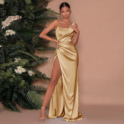 Jasmine - Elegantes Satin-Maxikleid