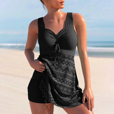 Frances - Gestepptes Tankini-Set