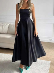 Magdalena - Modernes ärmelloses Maxikleid mit hoher Taille für Frauen