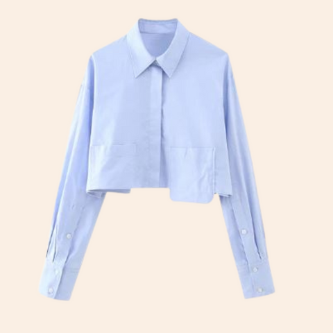 Adela - Mode Cropped Shirt