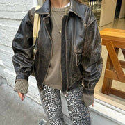 Bonnie - Vintage-Jeans mit Leopardenmuster