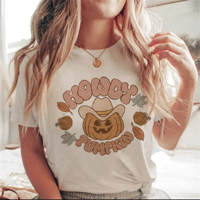 Doris - Modisches Herbst-Halloween-T-Shirt