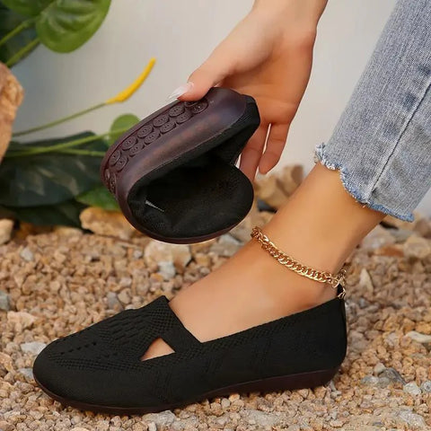 Elva - Atmungsaktive gewebte flache Schuhe für Damen