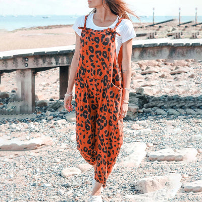 BELLA - Bedruckte Leoparden-Jumpsuits