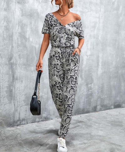 SOPIA - Animal Print Jumpsuit