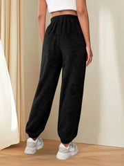 Elsie - Damen-Sweatpants mit hoher Taille aus Fleece