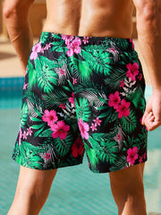 David - Tropische Shorts mit Blumenmuster