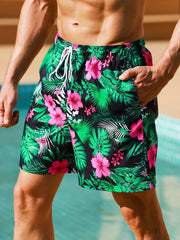 David - Tropische Shorts mit Blumenmuster