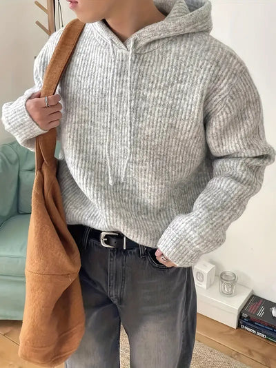 Stevan - Stylischer Strickpullover mit Kapuze für Männer