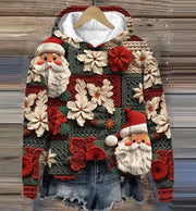 Vida - Vintage Santa Hoodie mit Druck