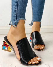 Shiela - Crystal Peep Toe Plateau Sandalen