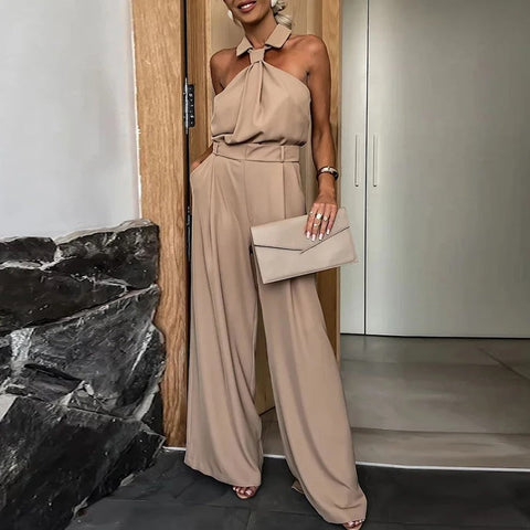 Patrishia - Hohler schulterfreier Party-Jumpsuit