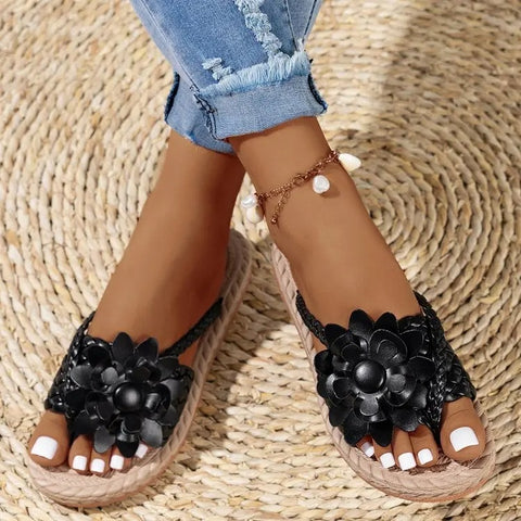 Elena - Mode Sandalen mit Blumen