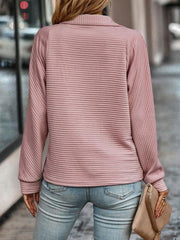 Sharla - Einfarbiges Pullover-Top mit V-Ausschnitt