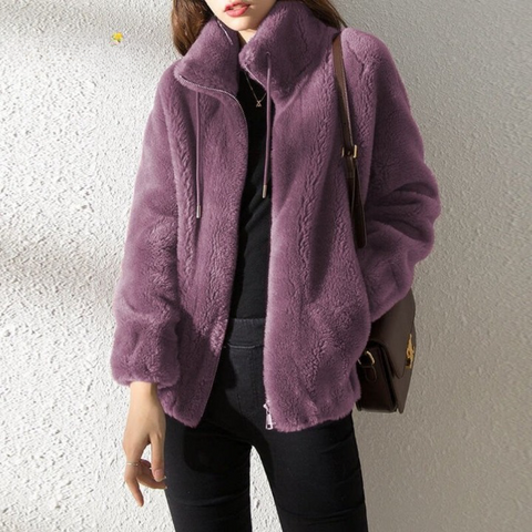 Clarice  - Doppelseitige Fleece-Jacke