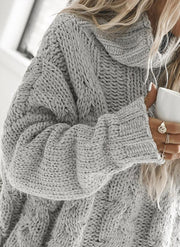 Betty - Oversized-Pullover mit hohem Ausschnitt