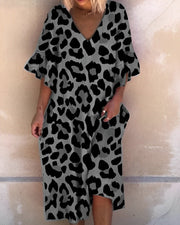MARIE - Leopardenmuster-Kleid