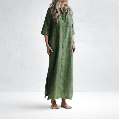 ELVA - Grünes stilvolles Kleid
