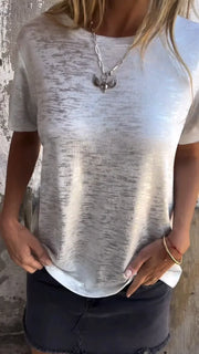 Hermina - Heißpräge-T-Shirt mit kurzen Ärmeln